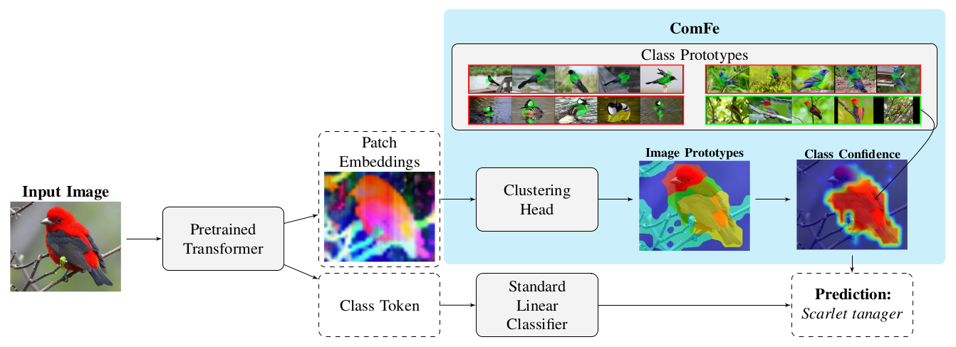 ComFe vs Non-interpretable Linear Classifier